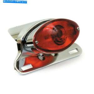 N[p[c n[[_rbh\E - F؃}[N Rear Light Cateye Chrome With Holder, for Harley Davidson E - Certification Mark