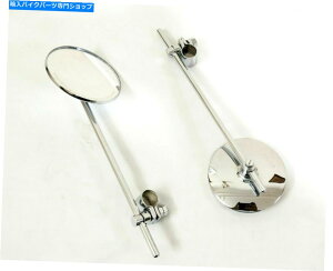 �N���[���p�[�c �������N���[�����j�o�[�T�����A�T�C�h�r���[�~���[�Z�b�g22mm�o�[�N�����v Triumph & Chrome Universal Rear Side View Mirror Set 22MM Bar Clamp�y���s�A���i�z