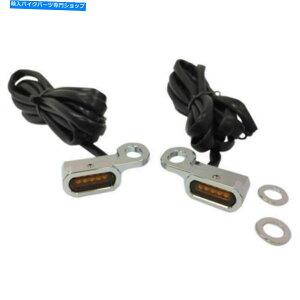 N[p[c Harley Davidson 2009-2017 V-REDnho[}[J[CgN/Ao[ Harley Davidson 2009-2017 V-Rod LED Handlebar Marker Lights Chrome / Amber