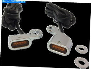 N[p[c Drag Specialties 2040-2132 LED}[J[CgN[/Ao[/Ao[n[[ Drag Specialties 2040-2132 LED Marker Lights Chrome/Amber/Amber Harley