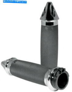 N[p[c H-DI[goĈ߂̃GC{JX^֊sObvw /P[uXbgiXpCNN[j AVON Custom Contour Grips for H-D Motorcycles w/Cable Throttle (SPIKE Chrome)