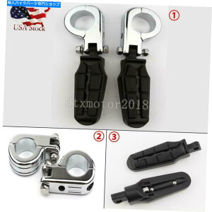 N[p[c Harley-Davidsonč̂߂̍H̃yO̎c̃}EgNv Chrome 1.5" Highway Foot Pegs Rest Mount Clamps Universal For Harley-Davidson US