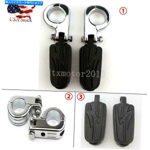 N[p[c Harley-Davidsonč̂߂̍H̃yO̎c̃}EgNv Chrome 1.5" Highway Foot Pegs Rest Mount Clamps Universal For Harley-Davidson US