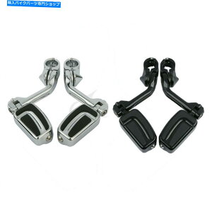 N[p[c n[[̂߂32mm̋C̒px̍H̃GWK[h̃yO̎R 32mm Airflow Long Angled Highway Engine Guard Footpeg Pegs Mount Fit For Harley