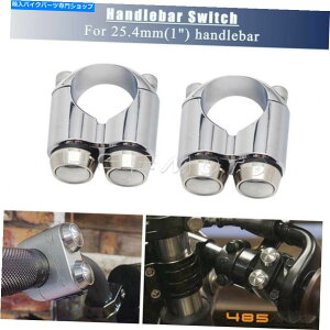 N[p[c yAN[I[goC2{^}CNXCb`^[MXCb`1o[ Pair Chrome Motorcycle 2 Button Microswitch Control Turn Signal Switch 1 in Bars