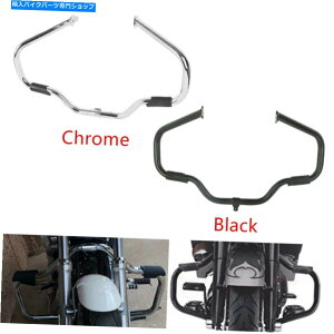 N[p[c Harley Street Glide Flhx 09-20̂߂̃N/̌ЂGWK[ho[ Chrome/Black Mustache Engine Guard Bar Fit For Harley Street Glide FLHX 09-20