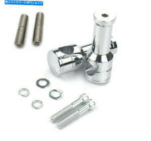 N[p[c Chrome 4 "RISE 1 1/4"}Egnho[CU[pDNA Pawhco Springer Chopper Bob Chrome 4" Rise 1 1/4" Mount Handlebar Riser For DNA Paughco Springer Chopper Bob