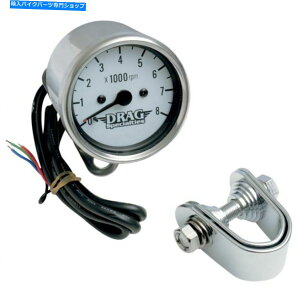 N[p[c hbOXyV[N[/zCg~jdq8000 RPM^R[^ Drag Specialties Chrome/White Mini Electronic 8000 RPM Tachometer For Harley