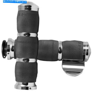 N[p[c Xbg{XtGC{GANbV3OObv1 "NCh2018-2019 Avon Air Cushioned 3-Ring Grips with Throttle Boss 1" Chrome Indian 2018-2019