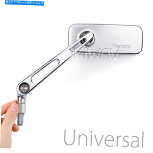 N[p[c yAN[~[A~jECNCXbgA[tBbgz_XYLRC pair chrome mirrors aluminum cnc slotted arm fits Honda Suzuki Yamaha Kawasaki
