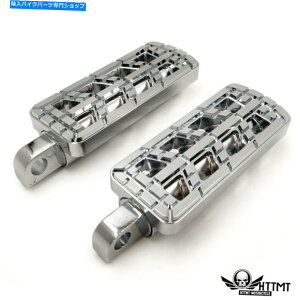 N[p[c Chrome Dominator̓n[[\tgX[hX^[Xg[gOChb̂߂̑̃yO Chrome Dominator Cut Foot Peg For Harley Softail Slim Roadster Street Glide Fat