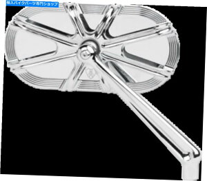 N[p[c Arlen NessP[WV[Y~[ - EN10Q[W - 13-163 Arlen Ness Caged Series Mirrors - Right Chrome 10 Gauge - 13-163