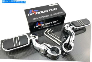 N[p[c 32mm 1.25 "n[[_rbh\̂߂̃NAOsO@GWK[hyO 32mm 1.25" Chrome Angled Peg Highway Engine Guard Foot Pegs For Harley Davidson
