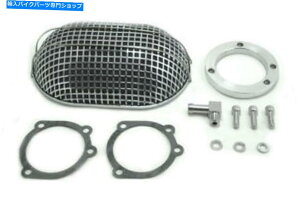 N[p[c V-TWIN 34-0746 - N[I[obVGAN[i[ V-Twin 34-0746 - Chrome Oval Mesh Air Cleaner