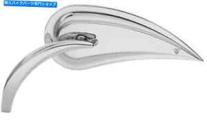 クロームパーツ Arlen NessマイクロダイキャストRAD IIIティアドロップミラーダイキャストステム - クロム左 Arlen Ness Micro Die-Cast Rad III Teardrop Mirror Die-Cast Stem - Chrome Left