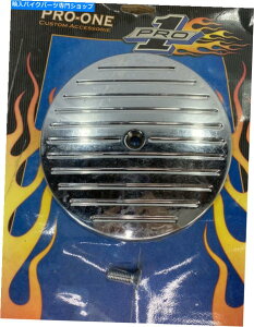 N[p[c v1NNOS{[~ӃGAN[iJo[rbOcC84-99 Pro-One Chrome NOS Ball-Milled Air Cleaner Cover Big Twin 84-99