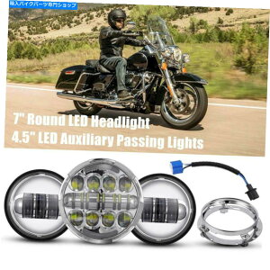 N[p[c 7 "n[[GNgOChX^_[hFLHT̂߂LEDvWFN^[̃wbhCgʉ߂郉Cg 7" LED Projector Headlight Passing Lights For Harley Electra Glide Standard FLHT