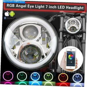 N[p[c W[vO[JK TJ LĴ߂Headlight LED RGB HalovWFN^[̓Vg 7'' Headlight LED RGB Halo Projector Angel for Jeep Wrangler JK TJ LJ