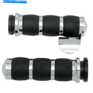 N[p[c GC{N[xxbgGAObv1996ÑXbg{Xj[_[n[[_rbh\ Avon Chrome Velvet Air Grips w/Throttle Boss for 1996 & Newer Harley-Davidson