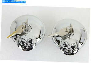 N[p[c Chrome Skull VentedƔroĂȂKXLbvZbgn[[1996-2019 FXf chrome skull vented and non-vented keyed gas cap set harley 1996-2019 fx models