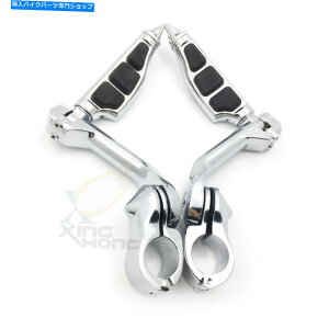 N[p[c n[[\tgX̂߂̃GWK[h One Pair Chrome 5" Long Foot Peg Kit 1.25" Engine Guard For Harley Softail Slim