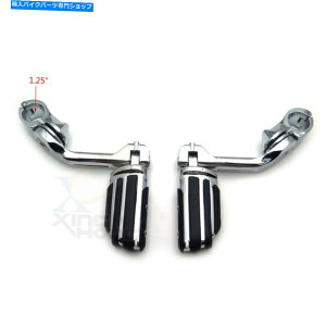 N[p[c 2 PCS 5 "OtbgyOLbg1.25" 1 1/4 "XYLu[o[h̃GWK[hN[ 2 pcs 5" Long Foot Peg Kit 1.25" 1 1/4" Engine Guard Chrome For Suzuki BOULEVARD