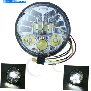 N[p[c Chrome 5.75 "5-3 / 4vWFN^[LED Harley Sportster XL̂߂̓dwbhCgv Chrome 5.75" 5-3/4 Projector LED Bulb Headlight Lamp For Harley Sportster XL