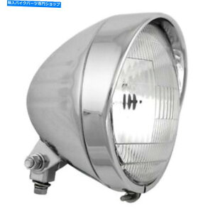 N[p[c n[hhCu6.5 "wbhCgaK₳ꂽ12V 60 / 55W H4d}EgN HardDrive 6.5" Headlight Grooved Visored 12v 60/55w H4 Bulb Bottom Mount Chrome
