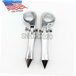�N���[���p�[�c Chrome 1-1 / 4 �X�p�C�N�N���b�V���o�[�̃t�b�g�y�O�̂��߂�PEG�̓_�r�b�h�\���c�[�����O�N���[�U�[ Chrome 1-1/4 Spike Crash Bar Foot Pegs For Harley Davidson Touring Cruiser�y���s�A���i�z