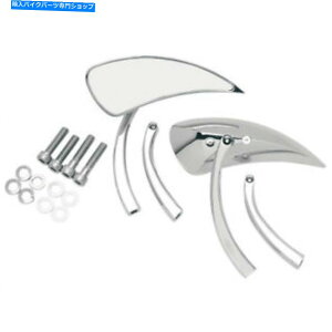 �N���[���p�[�c �h���b�O�X�y�V�����e�B�N���[���̃e�B�A�h���b�v�~���[�Z�b�gW / RADIUS Stem for Harley Models Drag Specialties Chrome Teardrop Mirror Set w/ Radius Stem for Harley Models