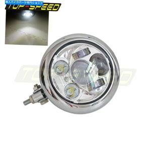 N[p[c Harley-Davidson Sportster 1200̂߂̃NgEhE}[NwbhCgvWFN^[ Chrome Retro Round E-Mark Headlight Projector For Harley-Davidson Sportster 1200
