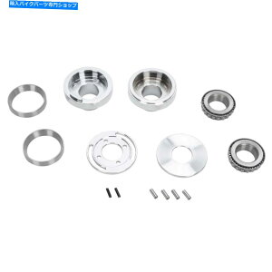 N[p[c V-TwinN[lbNJbvBtH[NXgbvLbg1949-1987n[[frbh V-Twin Manufacturing Chrome Neck Cup Hidden Fork Stop Kit 1949-1987 Harley-David