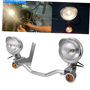 N[p[c [^[TCN쓮ʉ߃X|bgCg^[MCgn[[̂߂̃uPbgo[ Motorcycle Driving Passing Spot Lights Turn Signal Lights Bracket Bar For Harley
