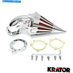 N[p[c n[[SS CVX|[cX^[̂߂̃NXpCNR[GAN[i[ێtB^[ Chrome Spike Cone Air Cleaner Intake Filter For Harley S&S CV Sportster All Year