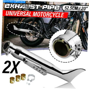 N[p[c 20 "Shark Fin UniversalI[goC̔rCe[pCvtBbVe[N[[X 20" Shark Fin Universal Motorcycle Exhaust Tail Pipe Fishtail Chrome Racing