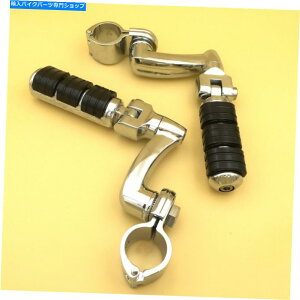 N[p[c Chrome 1.5 "Triumph Rocket 3 2300ccGWK[ĥ߂̃NvtbgXg̑yO Chrome 1.5" Clamp Footrest Foot Peg For Triumph Rocket 3 2300cc Engine Guard