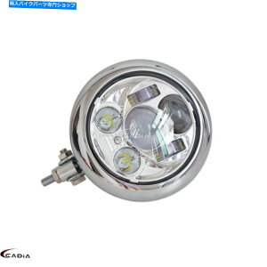 N[p[c Harley Bobber Chopper̂߂Chrome LED⏕tHOX|bgvwbhCgjo[T Chrome LED Auxiliary Fog Spot Lamp Headlight Universal For Harley Bobber Chopper