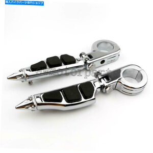 �N���[���p�[�c �N�����I�[�g�o�C38mm�t�b�g�y�O�}�E���g�N�����v1 1/2 1.5�G���W���n�C�E�F�C�o�[ Chrome Motorcycle 38mm Foot Pegs Mount Clamp For 1 1/2 1.5 Engine Highway Bars�y���s�A���i�z