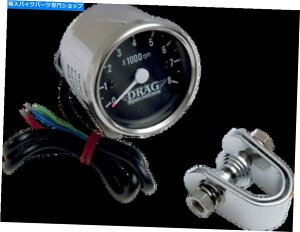 �N���[���p�[�c �h���b�O�X�y�V�����[8000 RPM�N���[���d�q�^�R���[�^Tach�u���b�N�t�F�C�X�n�[���[ Drag Specialties 8000 rpm Chrome Electronic Tachometer Tach Black Face Harley�y���s�A���i�z