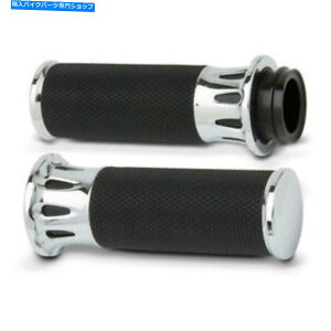 クロームパーツ Arlen Nessディープカットフュージョングリップクロム#07-316ハーレーダビッドソン Arlen Ness Deep Cut Fusion Grips Chrome #07-316 Harley Davidson