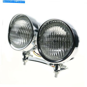 N[p[c n[[z_XYL}nJX^̂߂̃N[{g}EguPbgfAwbhCg Chrome Bottom Mount Bracket Dual Headlight For Harley Honda Suzuki Yamaha Custom