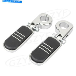�N���[���p�[�c Chrome 1 '' ~1.25 ''�G���W���N���b�V���o�[�t�b�g�y�O���t���Ă���u-clamp�t�B�b�g�n�[���[�I�[�g�o�C Chrome 1''~ 1.25'' Engine Crash Bar Foot Pegs with U-clamp Fit Harley Motorcycle�y���s�A���i�z