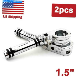 N[p[c yAN[tbgyO}Eg1 1/2 "GWK[hnCEFCPEGStbgybOn[[ Pair Chrome Foot Peg Mounts 1 1/2" Engine Guard Highway Pegs Footpegs For Harley