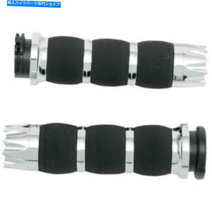N[p[c 1982 - 2017Nn[[fAP[û߂̃GLTNGNXJo[̋CNbVObv Avon Chrome Excalibur Air Cushioned Grips for 1982-2017 Harley Dual-Cable