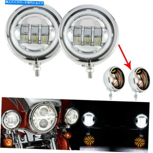 N[p[c 2{̃I[goC4-1 / 2 "4.5in LEDʉ߃CgW /n[[tHOvpuPbgUS 2X Motorcycle 4-1/2" 4.5in LED Passing Lights W/ bracket for Harley Fog Lamps US