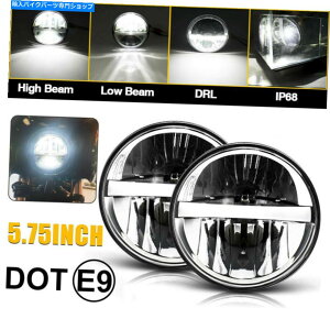 N[p[c 2s[X5.75 5 3/4 "Kenworth W-900A W900ApNLEDwbhCgvWFN^[Cg 2PCS 5.75 5 3/4" Chrome LED Headlights Projector Light for Kenworth W-900A W900A