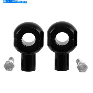 N[p[c ubN/N[1 ''nho[CU[NvtBbgn[[c[O[hLO\tg Black/Chrome 1'' Handlebar Risers Clamp Fit For Harley Touring Road King Softail