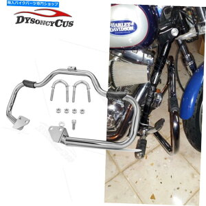 N[p[c FIT 06-17n[[_Cib{uNЂnCEFCGWK[hNbVo[ Fit 06-17 Harley Dyna Fat Bob Chrome Mustache Highway Engine Guard Crash Bar