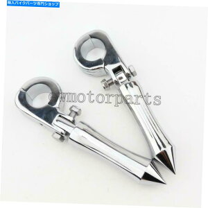 N[p[c n[[c[Ô߂̃nCEFCGWK[hyÔ߂̃I[goCN[XpCN1-1 / 4 " Motorcycle Chrome Spike 1-1/4" Highway Engine Guard Foot Pegs For Harley Touring
