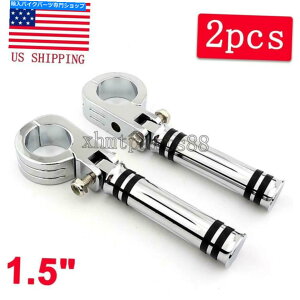 N[p[c Chrome߉\ȍHPEG PEG 1 1/2 "38mm}EgNvLbgpn[[ Chrome Adjustable Highway Foot Pegs Peg 1 1/2" 38mm & Mount Clamp Kit For Harley